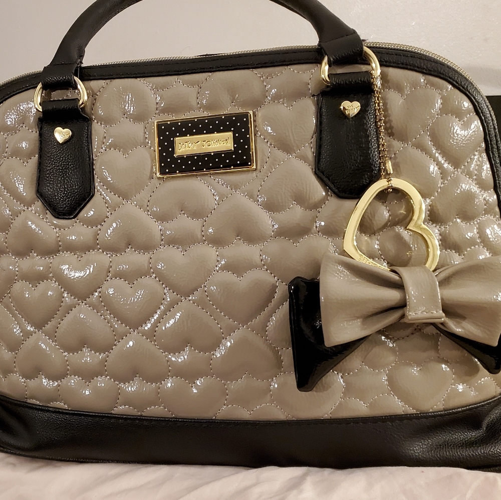 Betsy Grey and black handbag